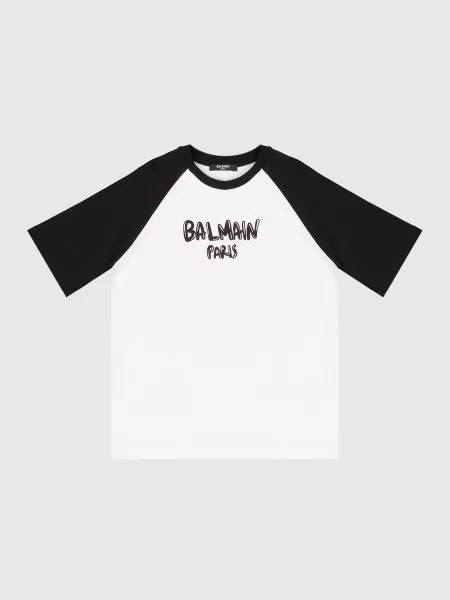 Детская футболка Balmain белая