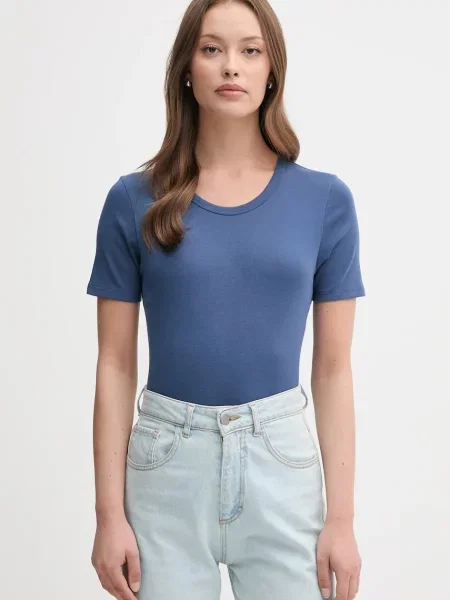 Тениска United Colors of Benetton дамска лилаво синьо