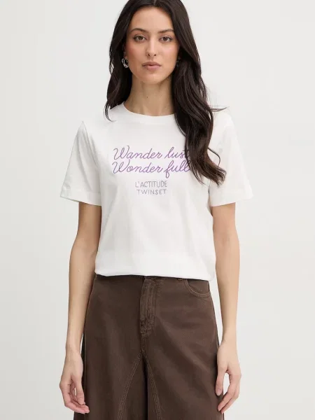 Twinset tricou pentru femei din alb