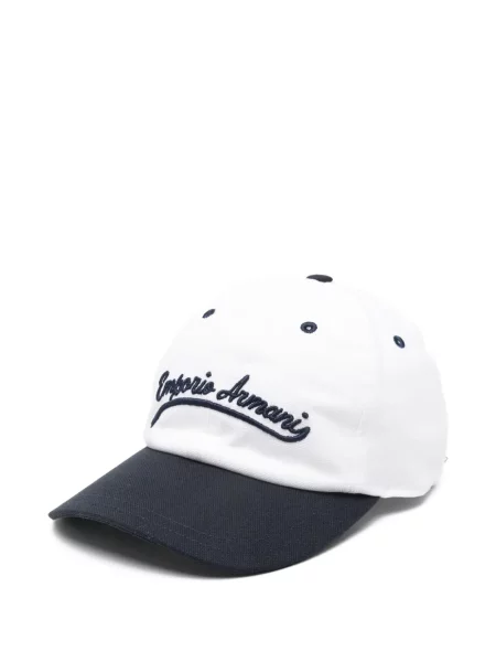 Czapka z daszkiem dziecięca Emporio Armani biała