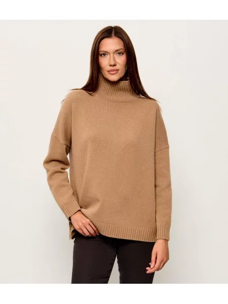 Gyapjú szvetter Weekend Maxmara bézs