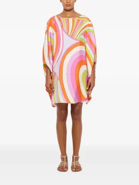 Rochie Pucci de mătase cu imagine portocaliu