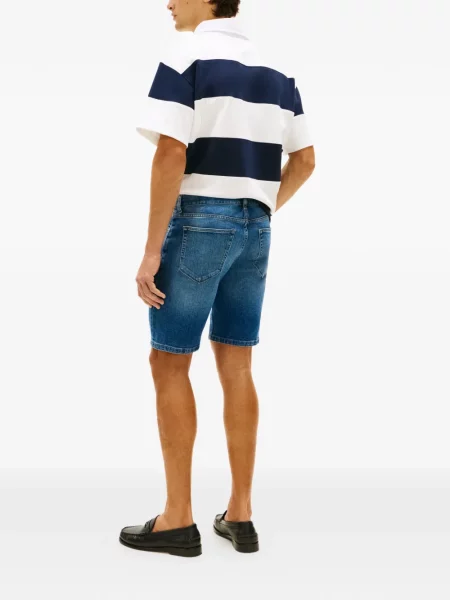 Džínové šortky Tommy Hilfiger s autogramem modré
