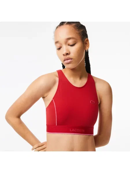 Lacoste Góra Od Bikini Bordowa Bordowy