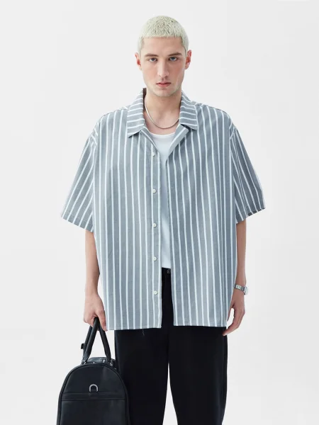 VAMOS CLO Košulja Snapdragon siva bijela