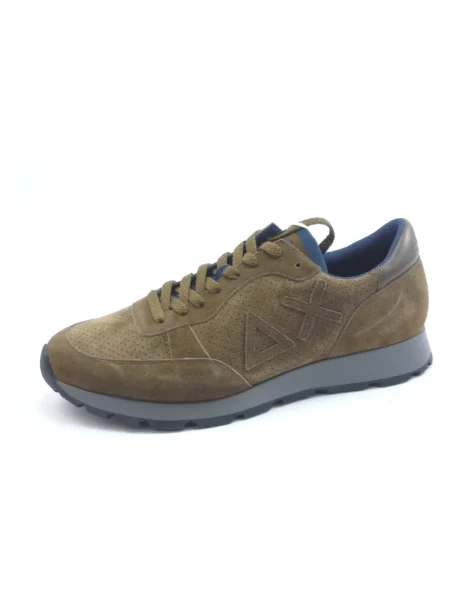 Sneakersy Sun68 skórzane brązowe