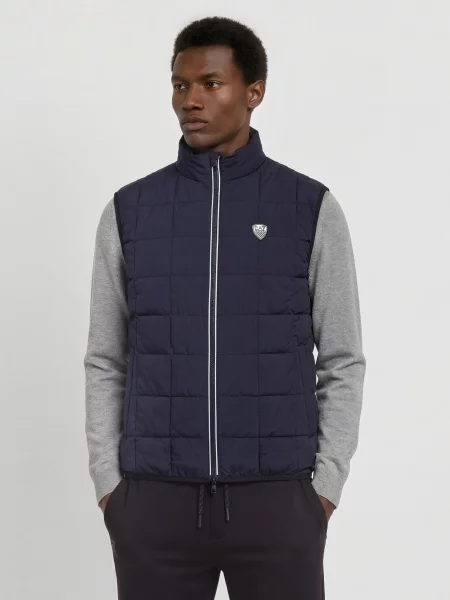 Emporio Armani Prošívaná Vesta tmavě modrá