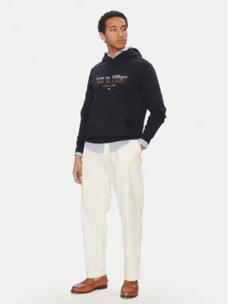 Tommy Hilfiger Mikina Center Stack Tmavomodrá