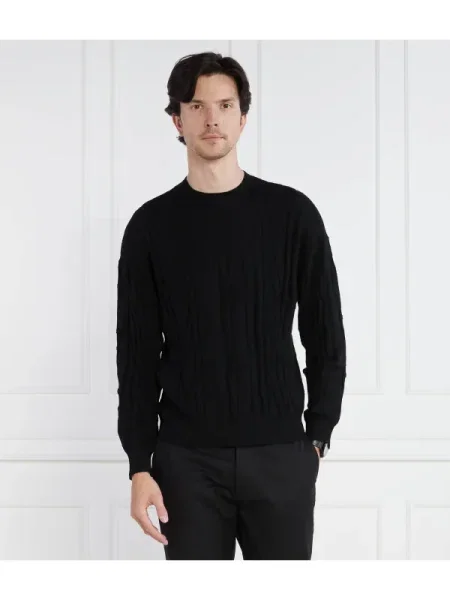 Emporio Armani de lână pulover negru