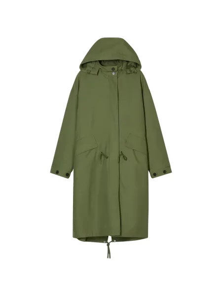 Lung geacă parka Closed cu glugă verde
