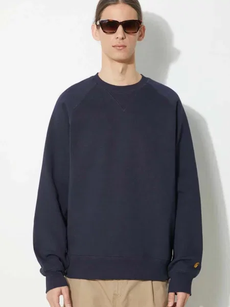 Кофта Carhartt WIP Chase Sweat однотонна синій