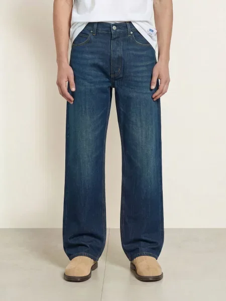Hugo Džíny Nate Baggy Fit dark blue modré