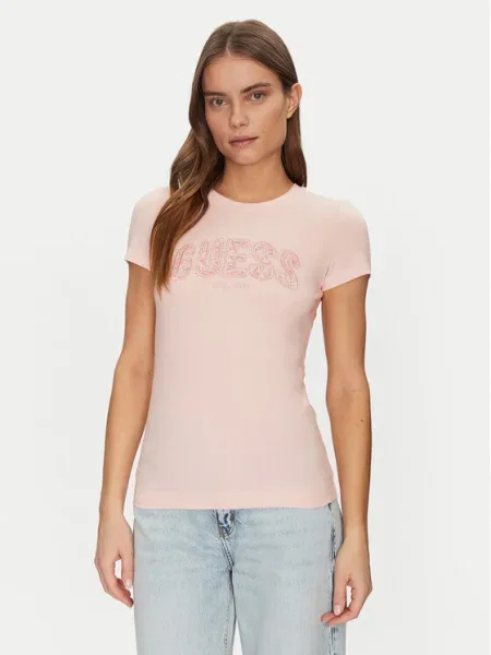 Тениска Guess розово