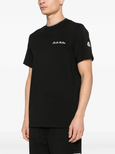 Tricou Moncler cu broderie negru
