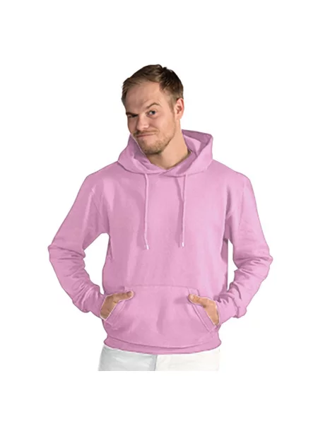 Gładka Bluza Sportowa Przez Głowę Kaptur różowa