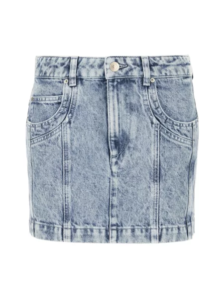 Mała spódnica jeansowa Marant Etoile mini niebieska