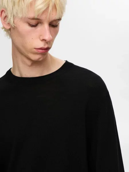 SELECTED HOMME Pulover SLHTRAY' negru