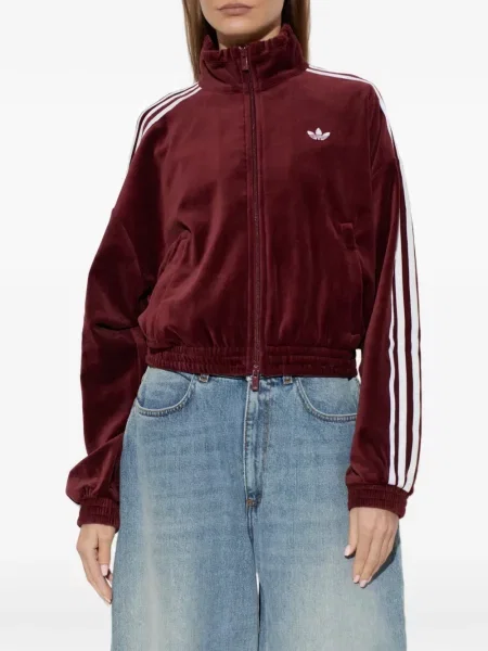 Sneakerși Adidas Superstar din velur alergare roșu