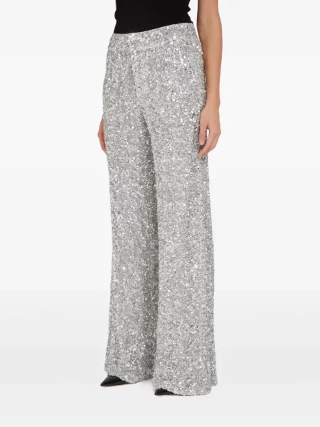Pantaloni Alice + Olivia argintiu
