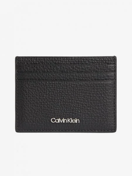 Bőr pénztárca Calvin Klein fekete