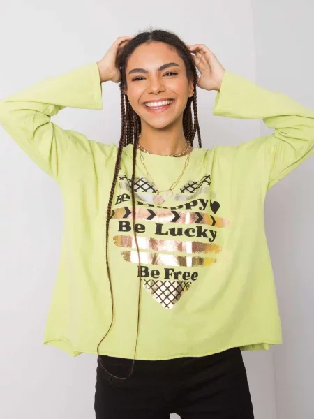 Bluză Fashionhunters verde