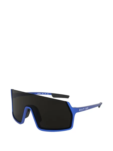 Ochelari de soare Out Of cu imprimeu geometric albastru