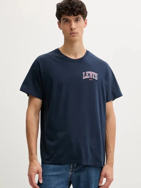 Тениска Levi's с принт тъмносиньо