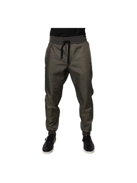 Joggery Dolce And Gabbana skórzane brązowe