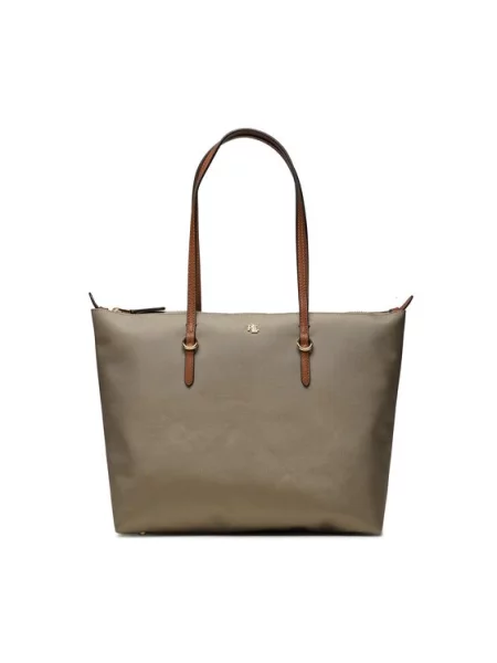 Shopper kabelka Lauren Ralph Lauren béžová