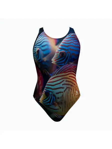 Дамски цял бански костюм RAS Colorfish Race Back multicolour