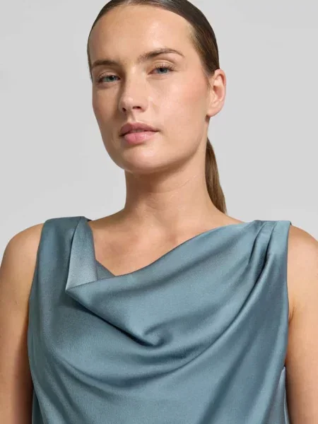 Bluzka o kroju regular fit z satyny Swing