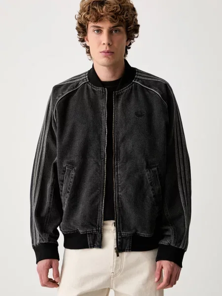 Jachetă adidas SST Denim Track Top True Black Denim S gri