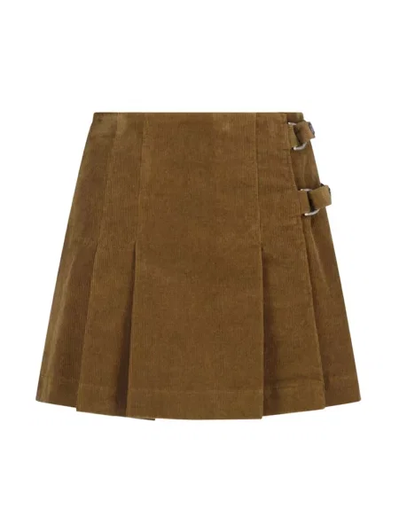 Spódnica mini Golden Goose sztruksowa brązowa