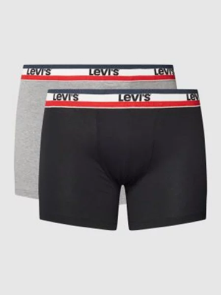 Obcisłe bokserki z elastycznym pasem z logo Levi's szare
