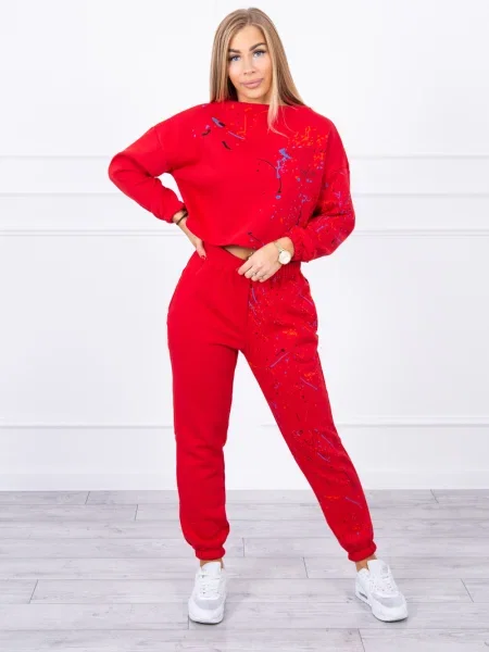 Geacă Kesi cu imagine roșu