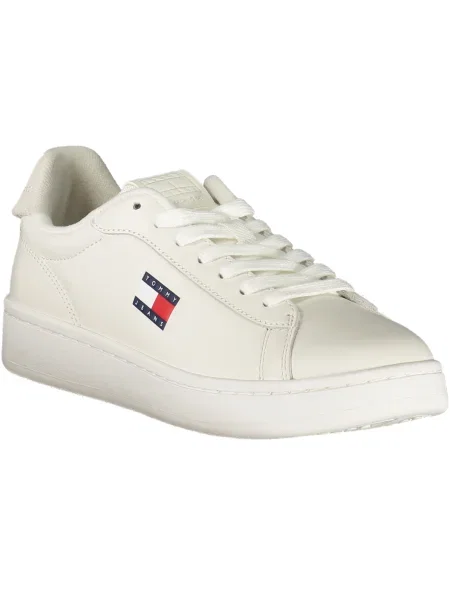 Teniși Tommy Jeans din piele alb