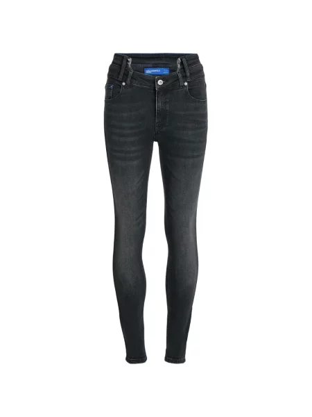 Blugi skinny Karl Lagerfeld Jeans skinny fit gri