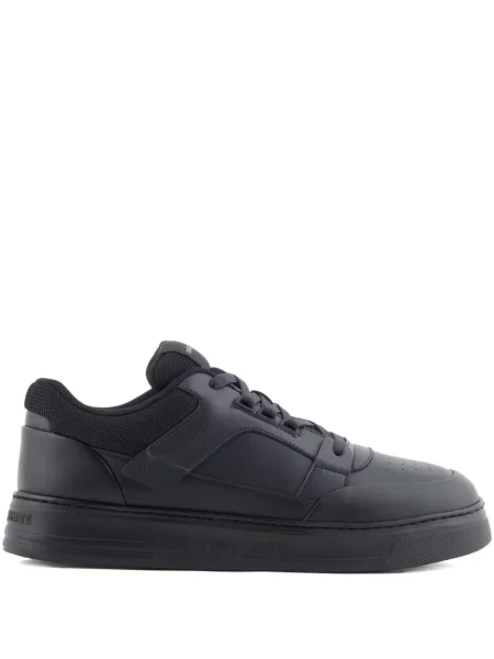 Sneakerși Emporio Armani din piele albastru