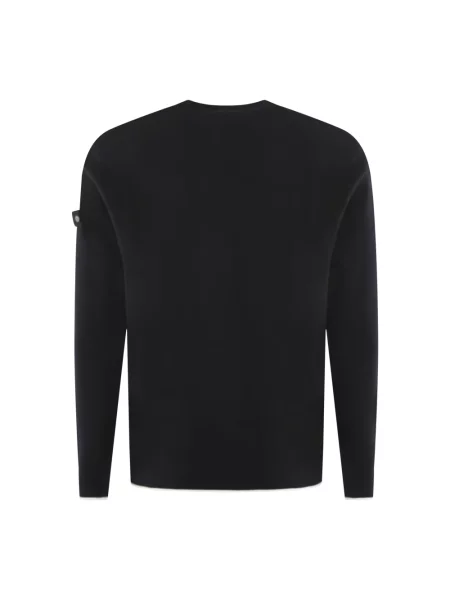 Sweter Peuterey z okrągłym dekoltem z logo niebieski