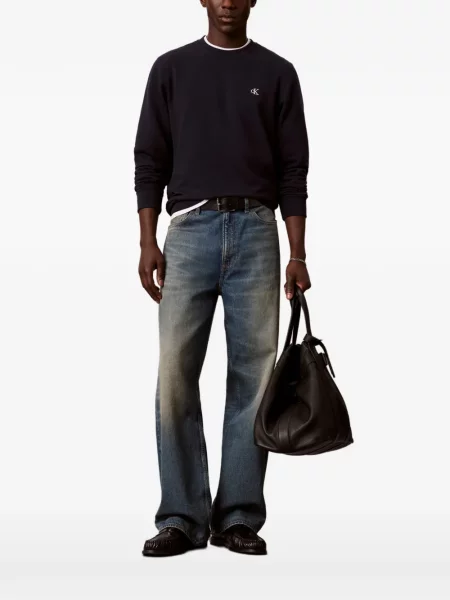 Hanorac Calvin Klein cu broderie albastru