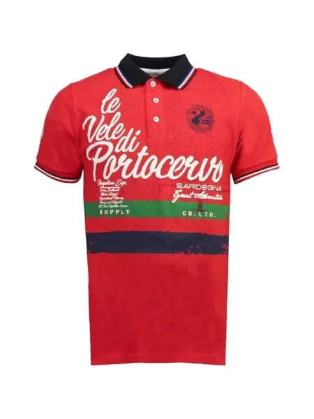 Koszulka polo Geographical Norway Kingsley czerwona