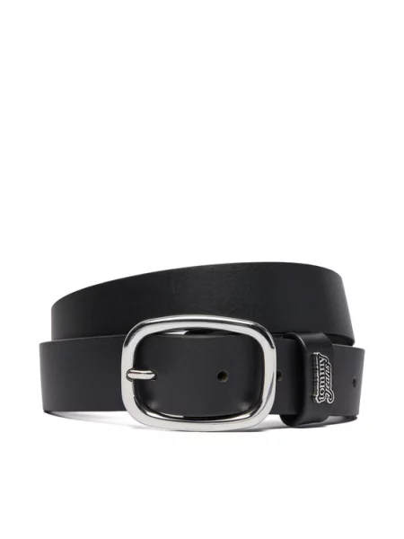 Remen Tommy Jeans Tjw Oval Buckle crna