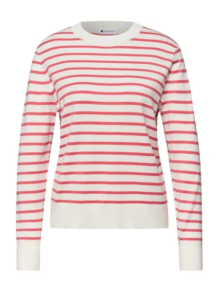 STREET ONE Pulover roz zmeură alb