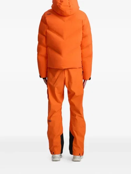 Jeździć na nartach kurtka narciarska Aztech Mountain z kapturem pomarańczowa
