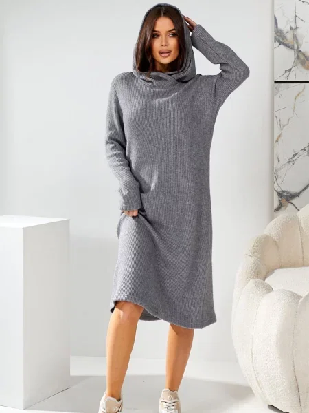 Платье миди Ladylike серое