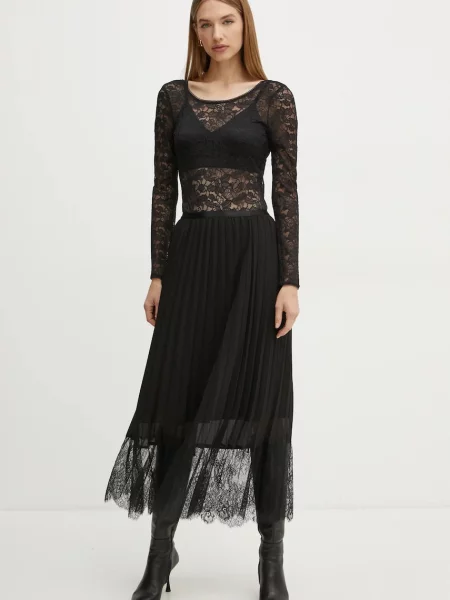 Лонгслів з домішкою вовни Morgan TLACE TLACE чорний