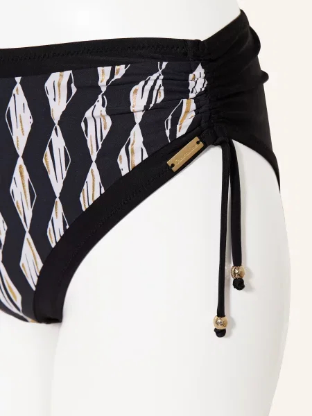 Charmline Bikiny S Ramínky Gilded Graphic černá / zlatá bílá