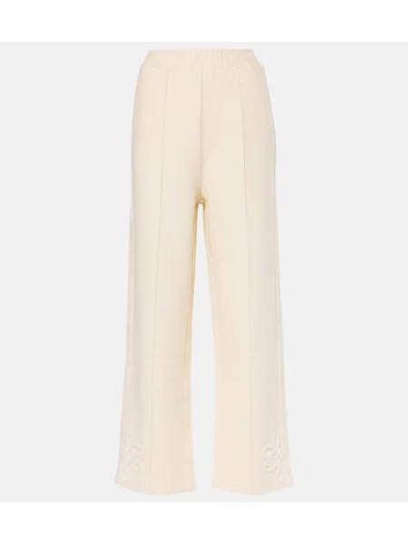 Volnene športne hlače Xu Zhi z vezenjem rumena