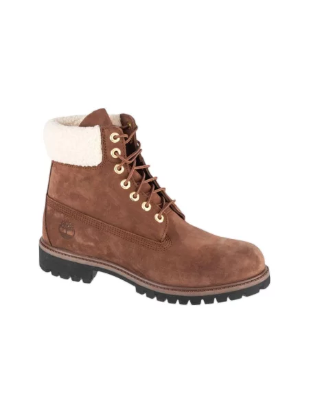 Členkové topánky Timberland z nubuku hnedá