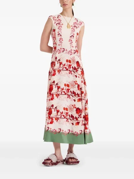 Rochie midi La Doublej până la genunchi de costum alb
